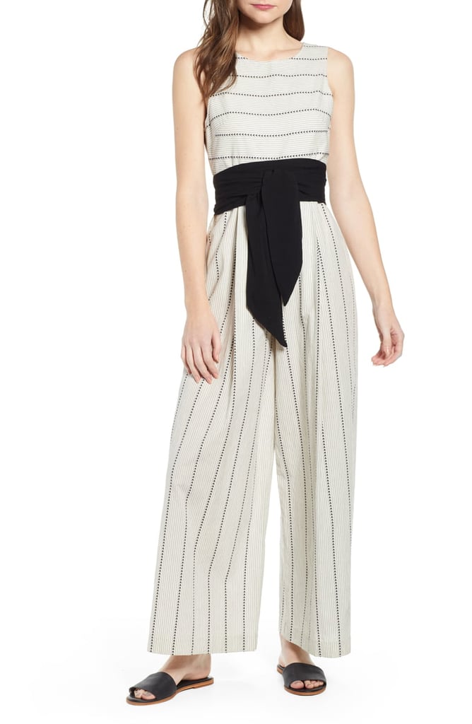 Damsel x The Odells Stripe Wide-Leg Cotton Jumpsuit