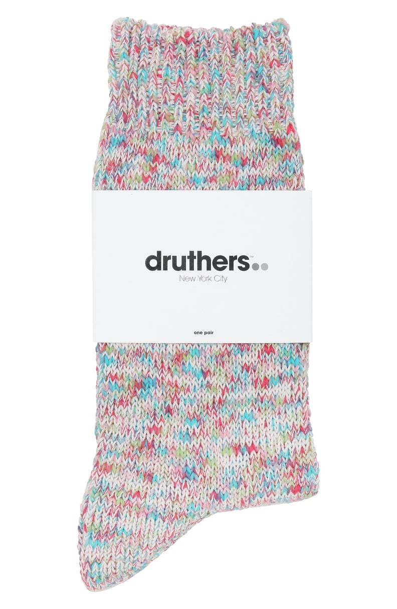 Druthers Tie Dye Yarn Organic Cotton Blend Crew Socks