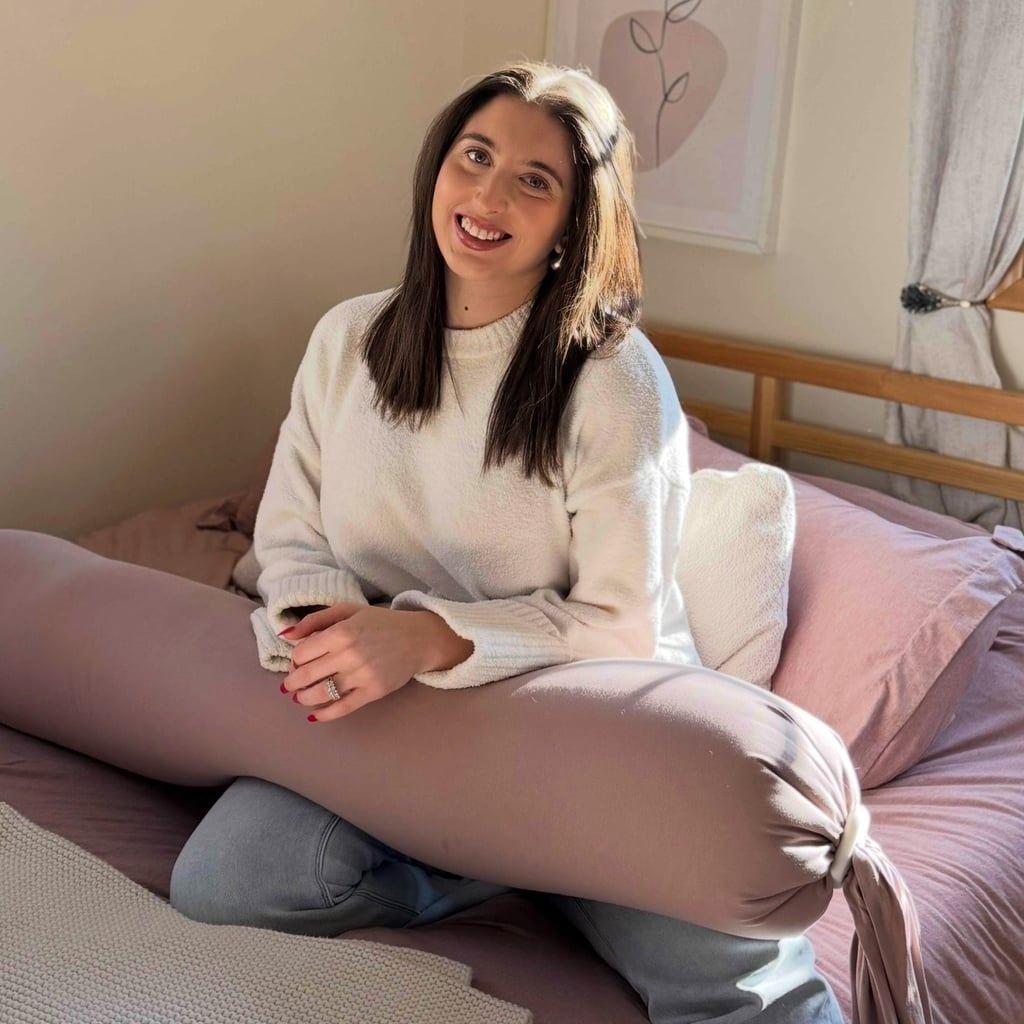 This Pregnancy Pillow Is a Game Changer For Sleep, and It Looks Great on My Bed