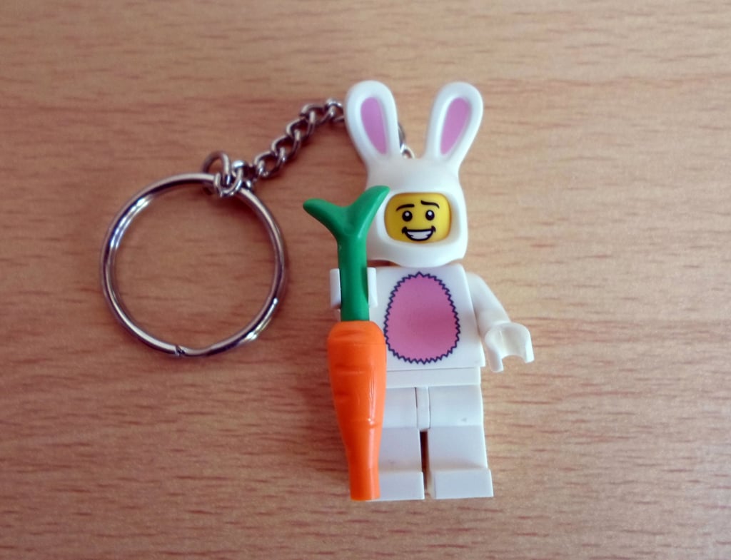 This adorable Easter key ring ($9) is made from a Lego figure dressed as an Easter bunny and a legitimate Lego carrot — and we want it right this minute.