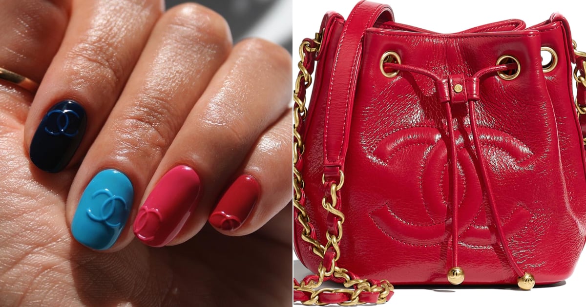 Chanel Logo Embossed Nail-Art Design: How-To | POPSUGAR Beauty UK