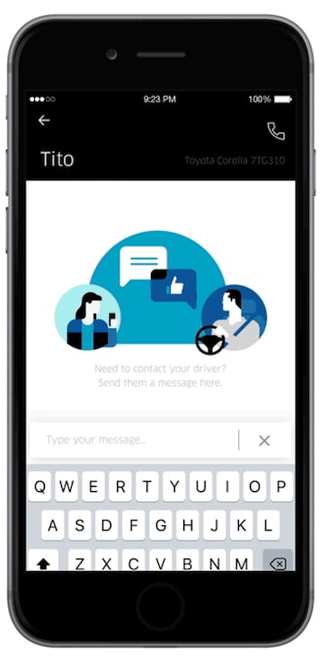 There, you'll get to type your message.