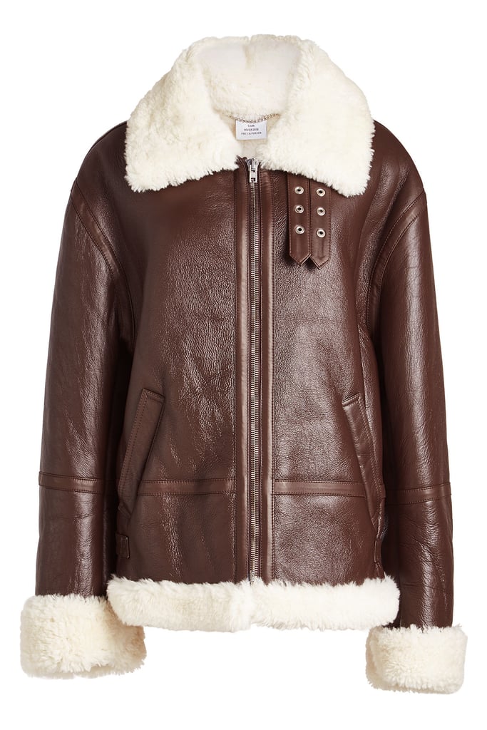Vetements Leather and Shearling Jacket