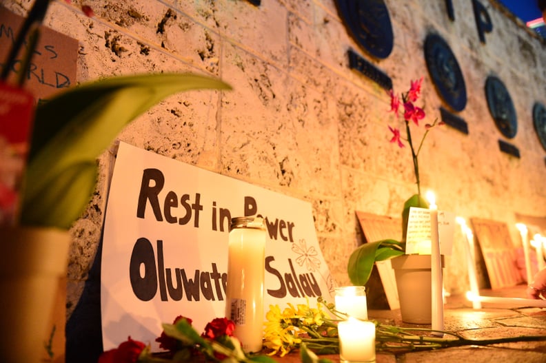 MIAMI, FL - JUNE 16: General view during during a candlelight vigil for 19-year-old activist Oluwatoyin 