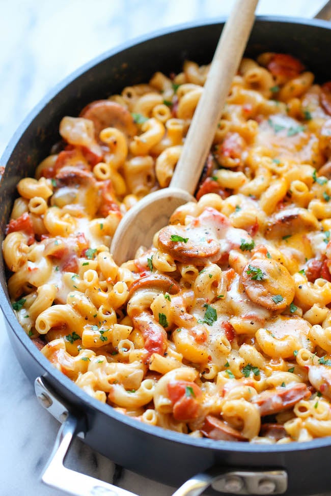 1 Pot Andouille Sausage Skillet Pasta These One Pot Pasta Recipes Are The Answer To Quick And Easy Dinner Popsugar Food Photo 16