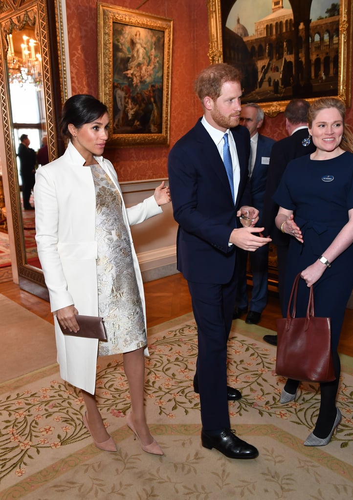 Meghan Markle's Metallic Brocade Dress March 2019