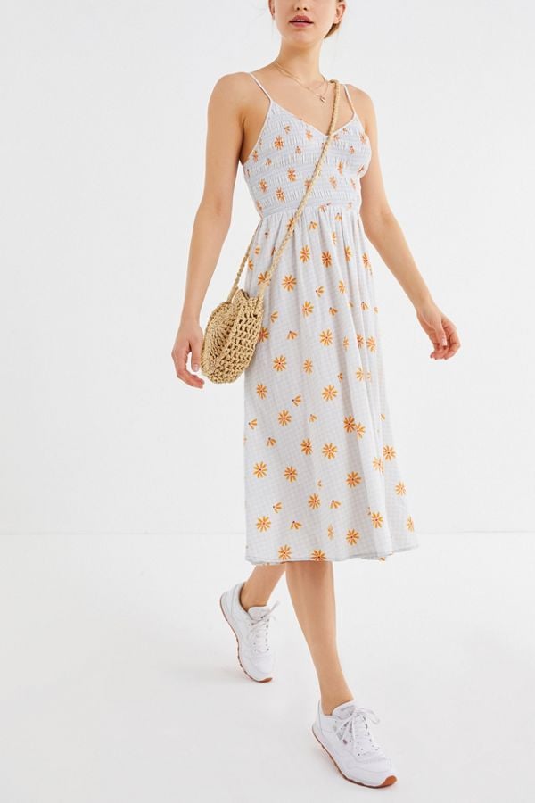 UO Ember Smocked Midi Dress