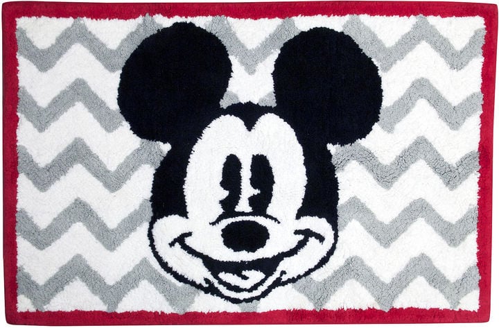 Chevron Mickey Mouse Bath Rug