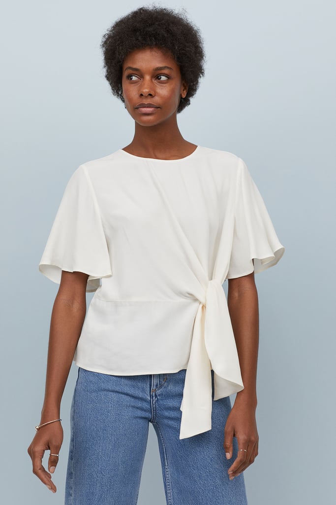 H&M Blouse with Tie Detail