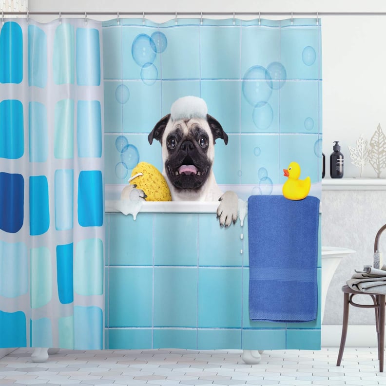 A Pug Taking a Bath