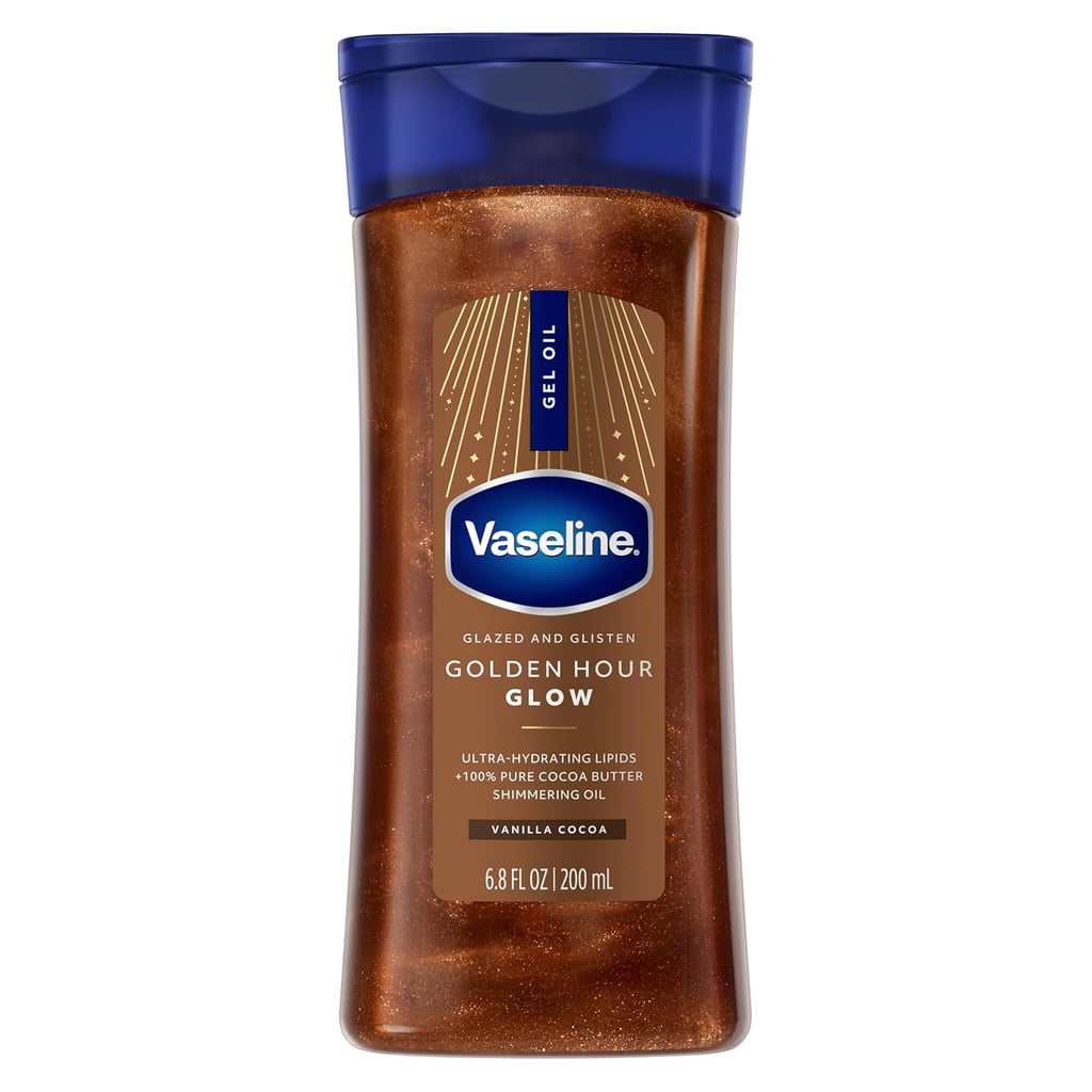 Vaseline's Glazed & Glisten Gel Oil in Golden Hour Glow