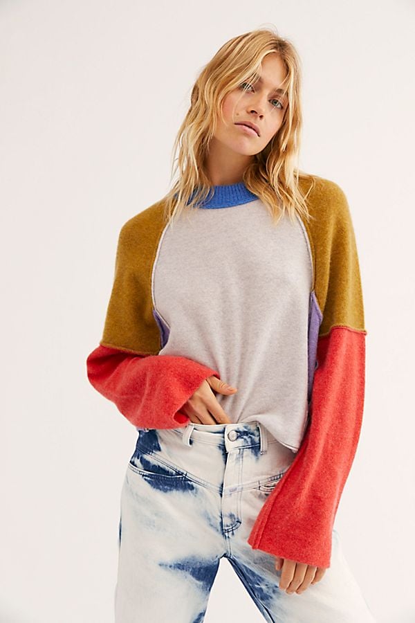 Free People Opposites Attract Cashmere Sweater