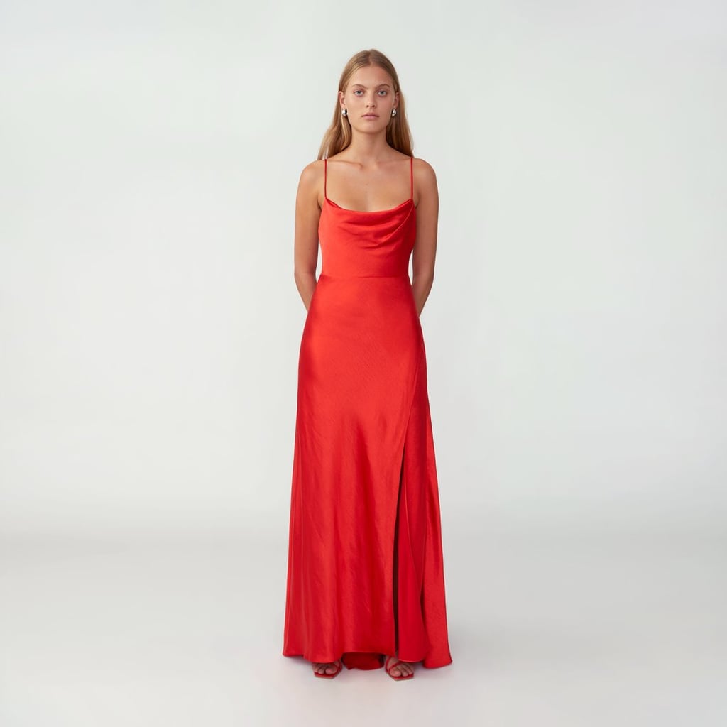 fame and partners red dress