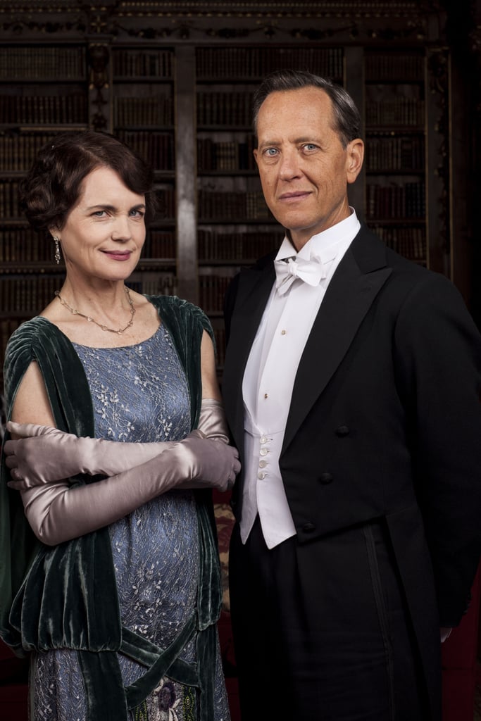 Cora Crawley (Elizabeth McGovern) and Simon Bicker (Richard E. Grant) look glamorous.