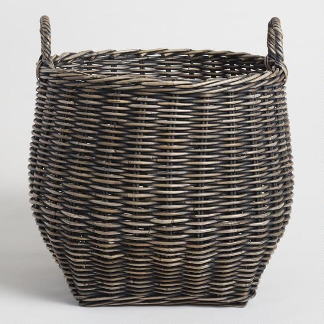 Extra Large Espresso Kubu Celeste Tote Basket