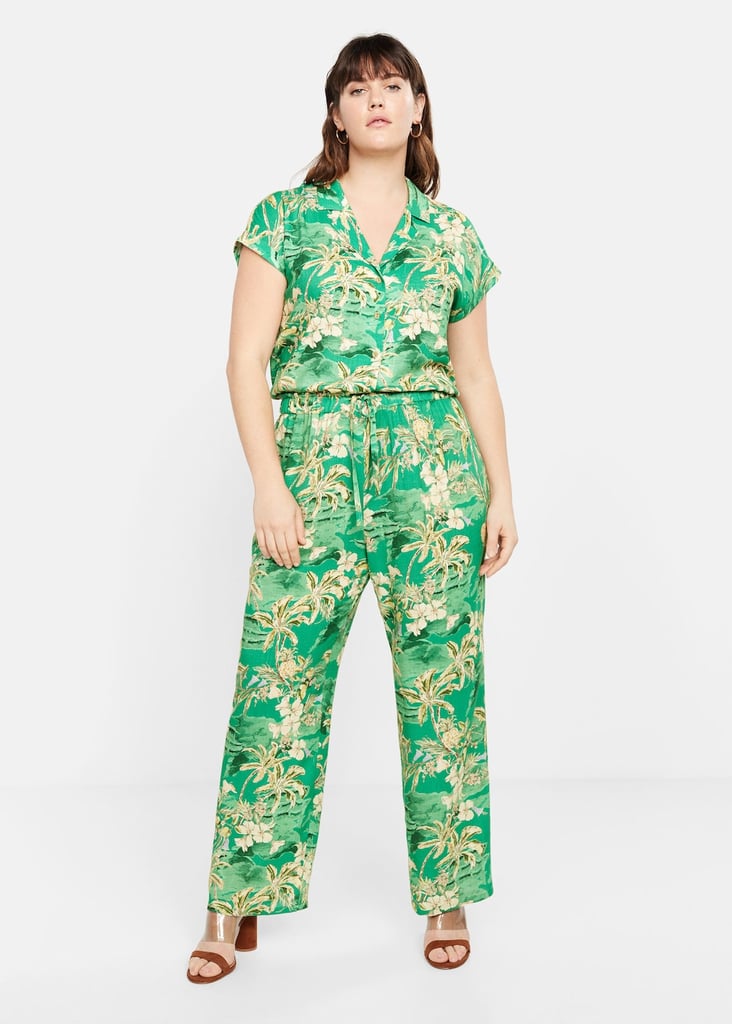 Mango Tropical-Print Pants