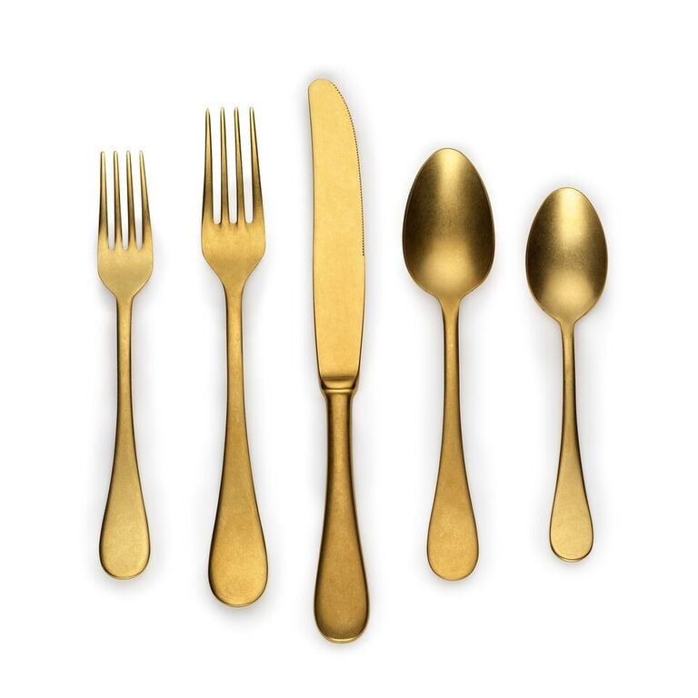 Matte Gold 5 Piece Place Setting ($150)
