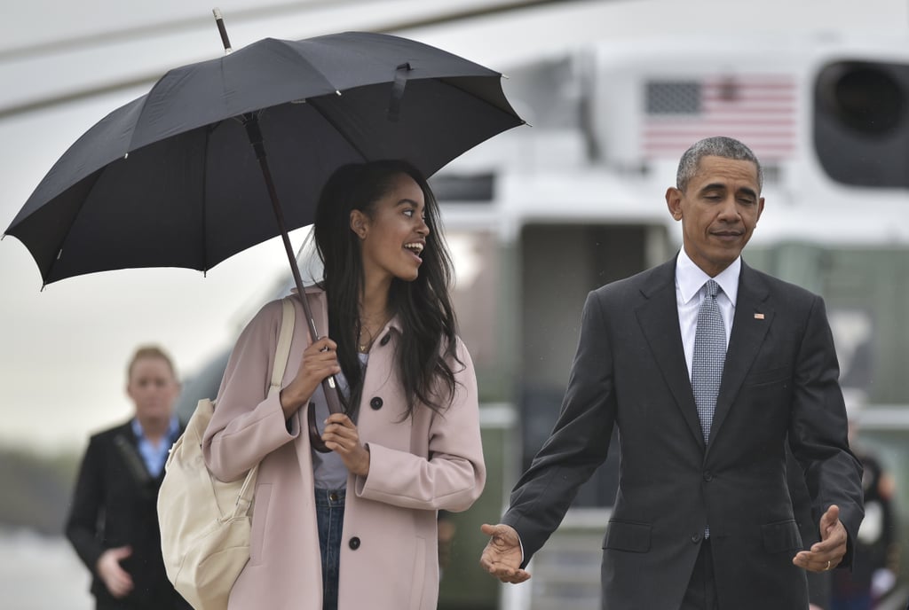 Malia Obama's Pink Coat April 2016