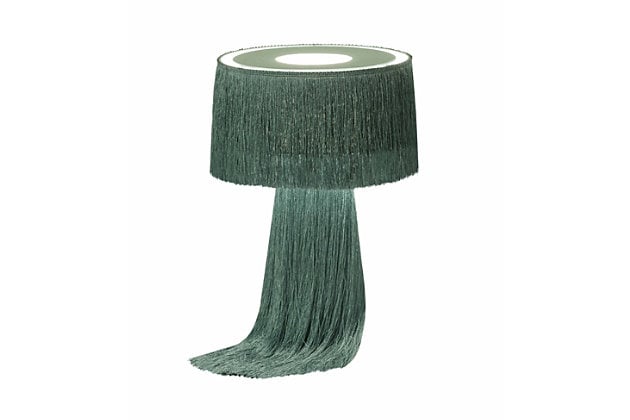 TOV Atolla Emerald Tassel Table Lamp