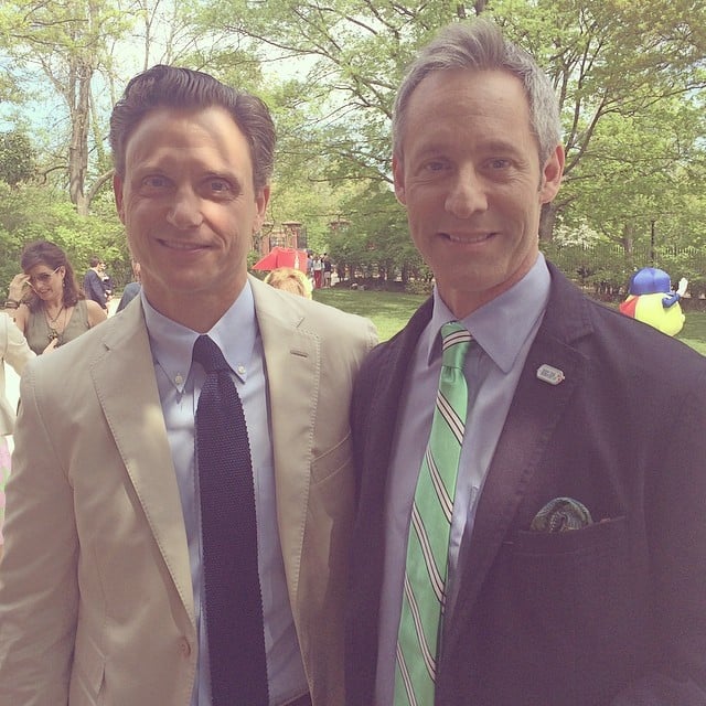 At the brunch, two fictional presidents — President Grant from Scandal and President Walker from House of Cards — posed together.