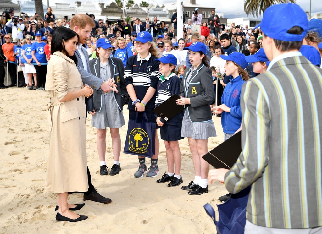 Meghan Markle Black Club Monaco Dress on the Beach 2018