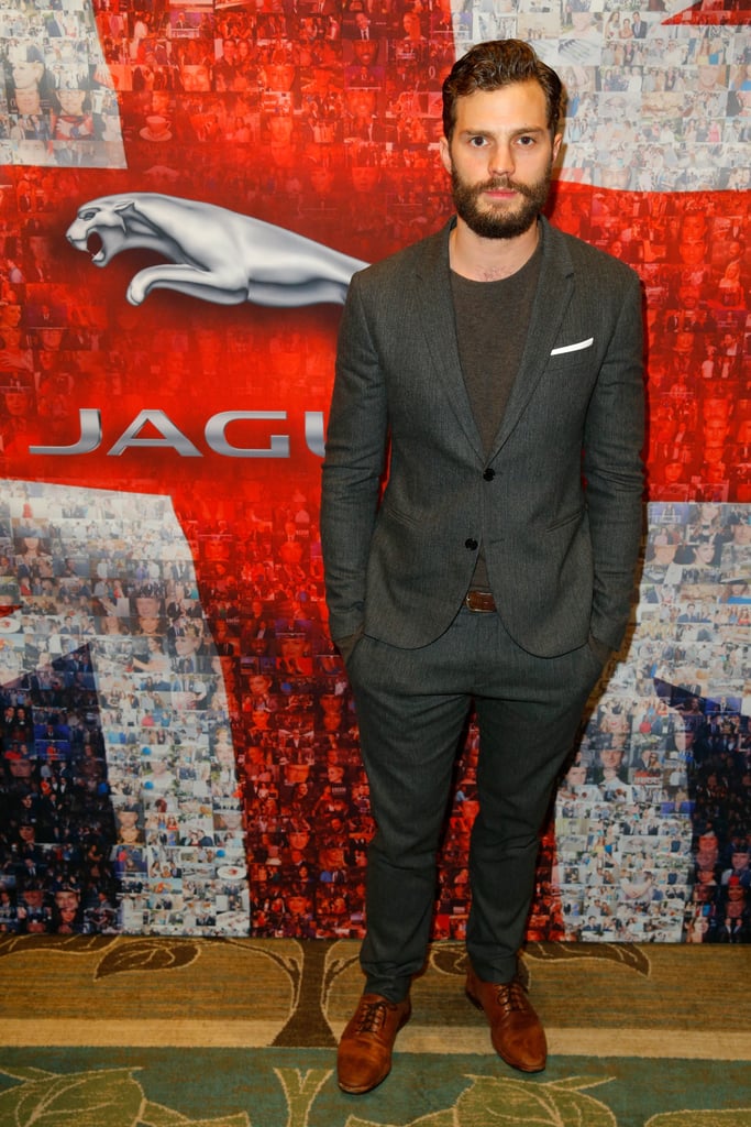Jamie Dornan suited up for the BAFTA Tea Party.