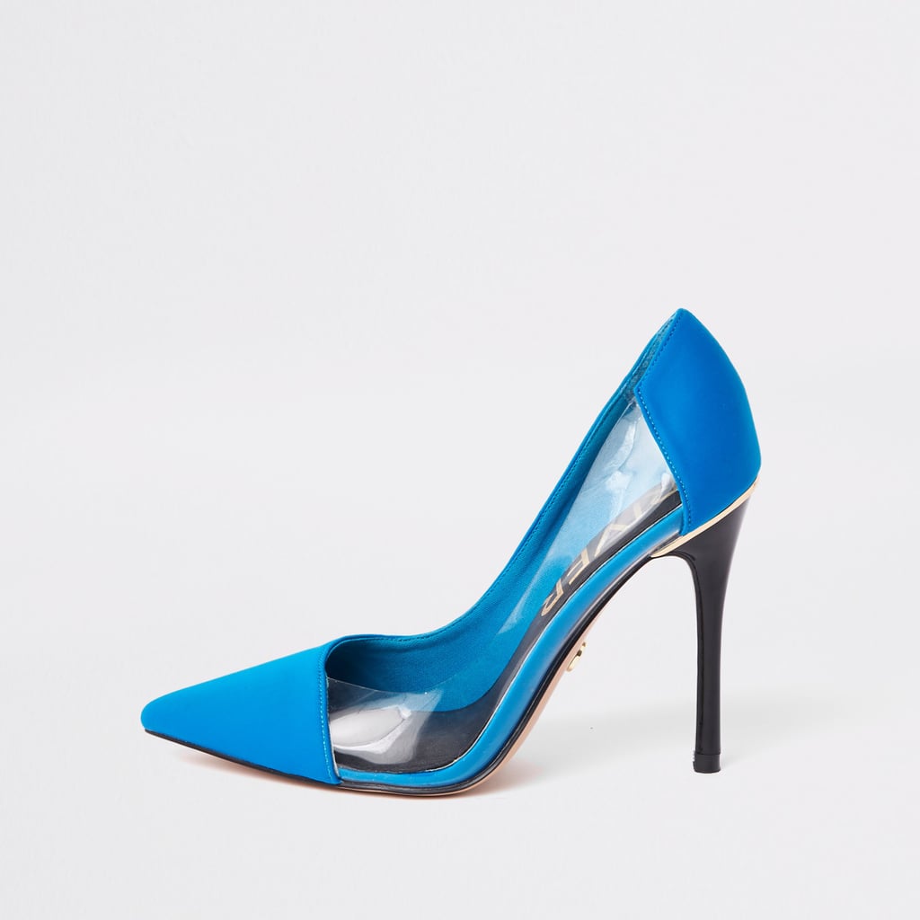 Kim Kardashian Blue PVC Heels From Yeezy | POPSUGAR Fashion