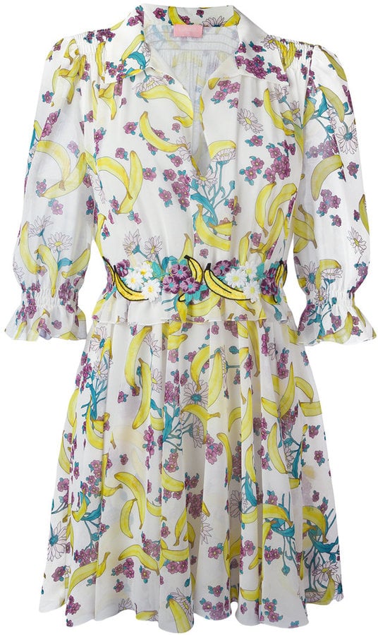 Giamba Banana Print Mini Dress