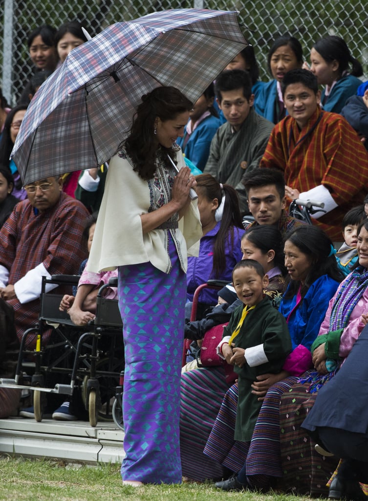 Kate Middleton Wearing a Cape in India