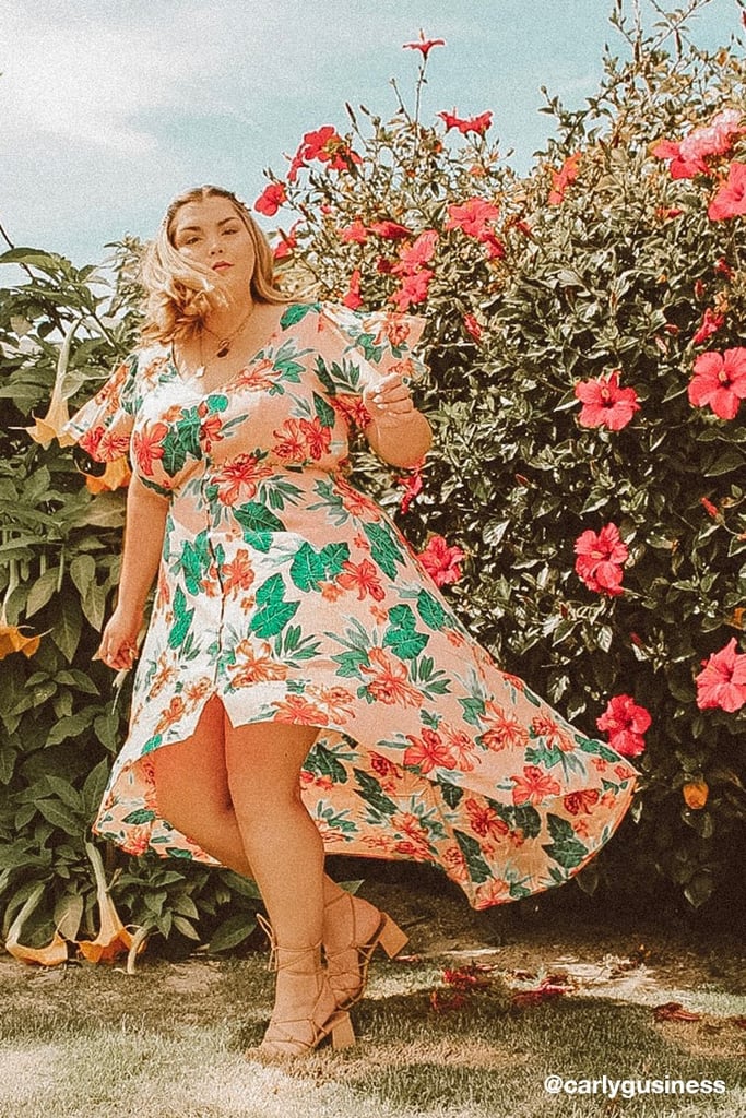 plus size floral dresses uk