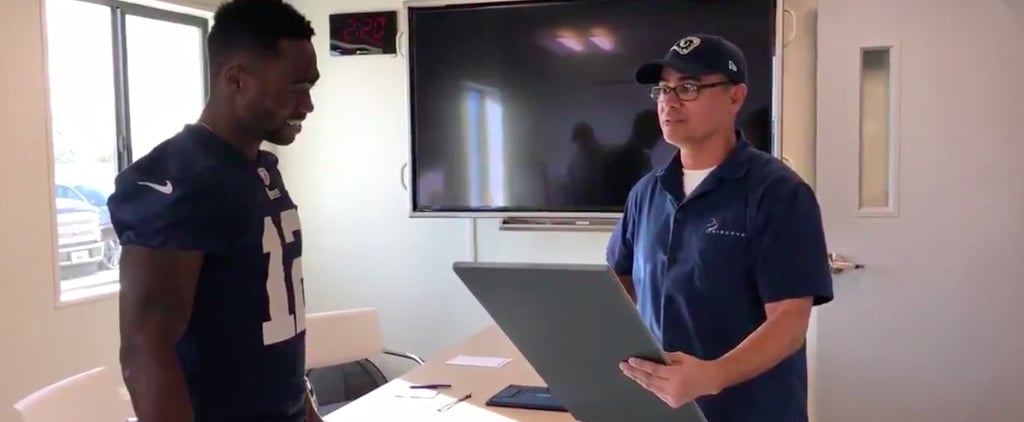 LA Rams Brandin Cooks Custodian Super Bowl Ticket Video