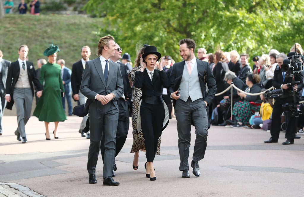 Cara Delevingne Suit at Princess Eugenie's Wedding 2018