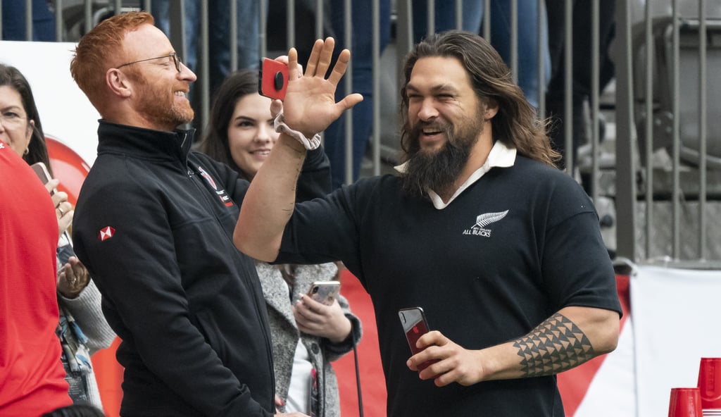 Jason Momoa at Rugby Match in Canada March 2019