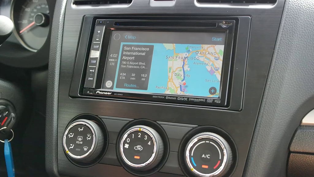 Watch Siri enable Apple CarPlay's Maps.