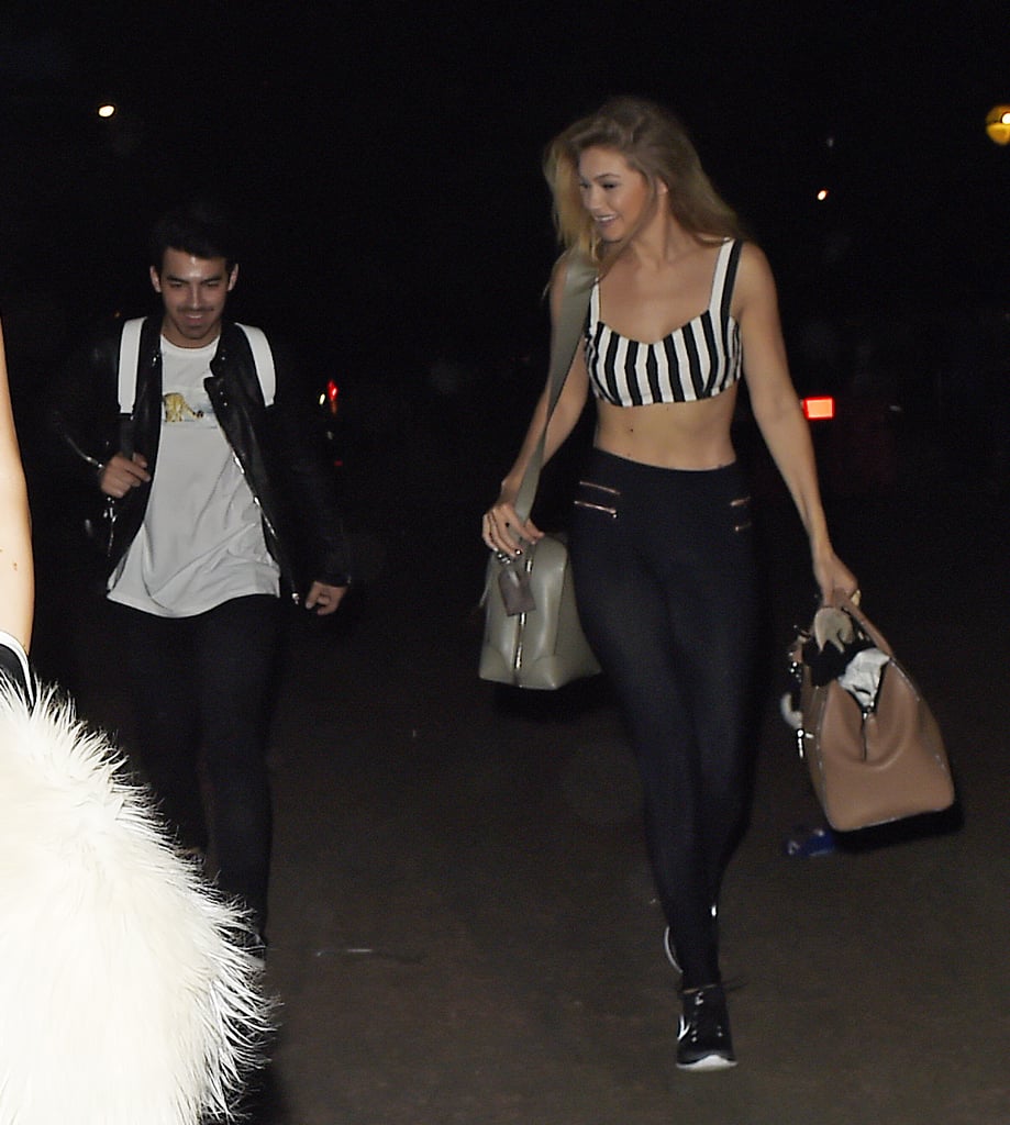 She styled a striped crop top and zip-front Blue Life leggings back in 2015. Keep scrolling to shop some similar options for yourself.