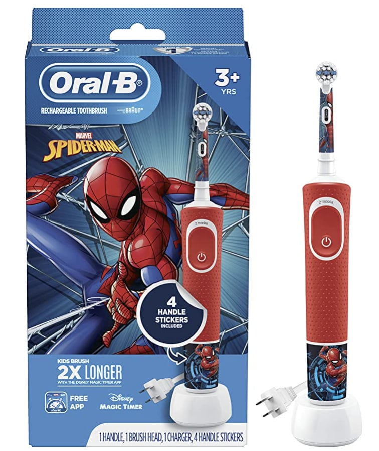 Oral-B Kids Electric Toothbrush Featuring Marvel's Spiderman, for Kids 3+