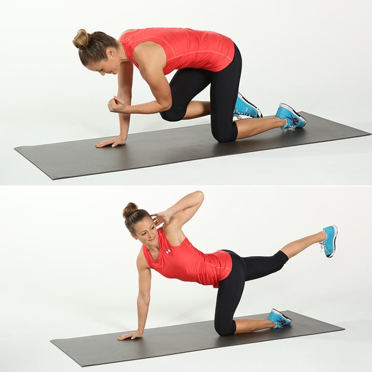 Twisted Bird Dog Bodyweight Back Exercises POPSUGAR Fitness Photo 4