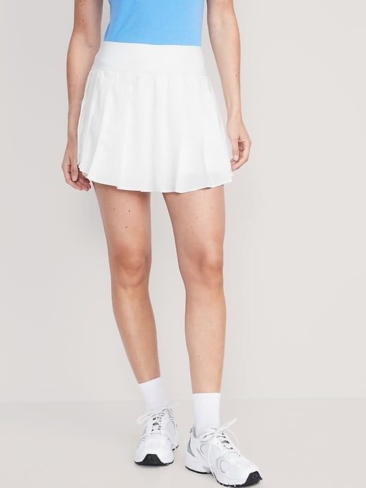 High-Waisted StretchTech Pleated 2-in-1 Skort