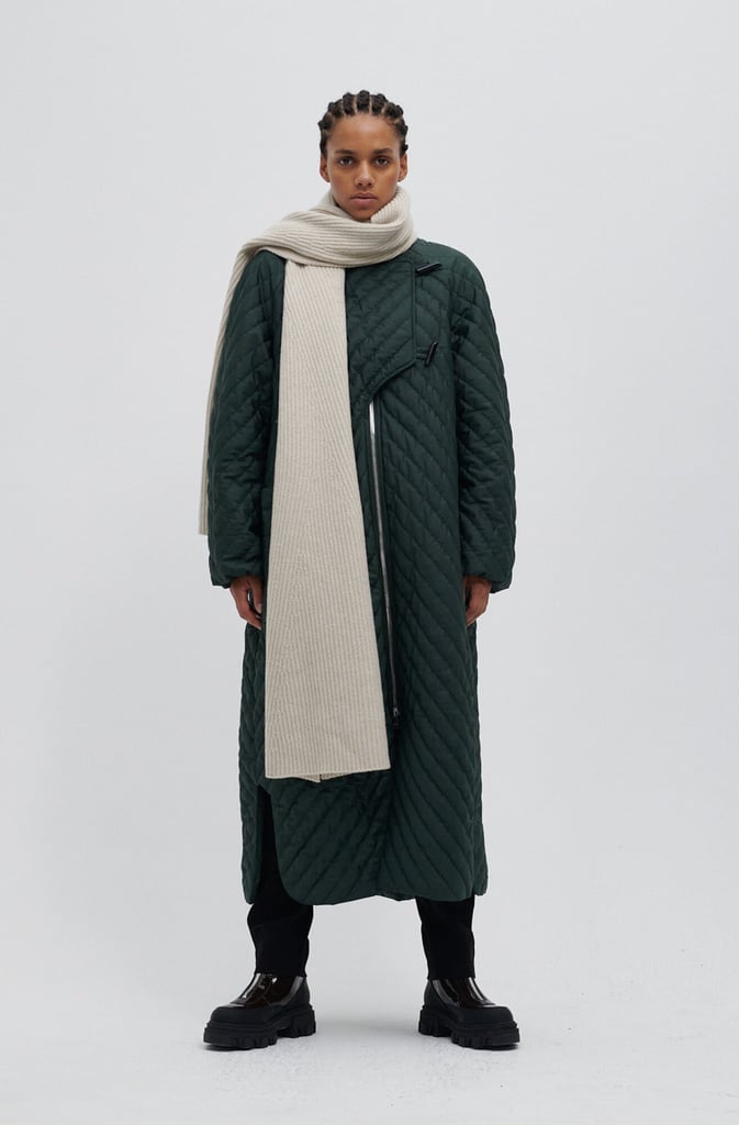 Ganni Quilted Recycled Polyester Parka Coat