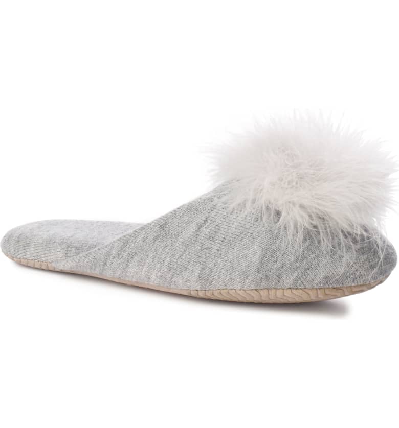 The White Company Pompom Slippers