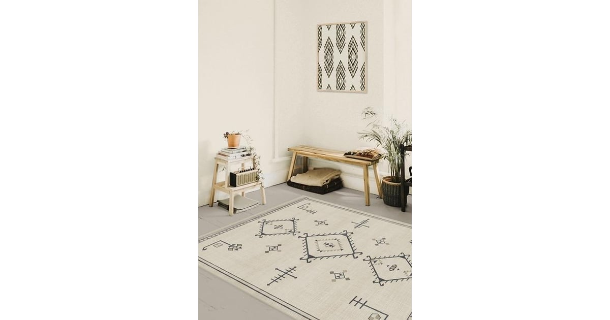 Ruggable Damali Black & White 5x7 Rug The Best Home Products on Sale