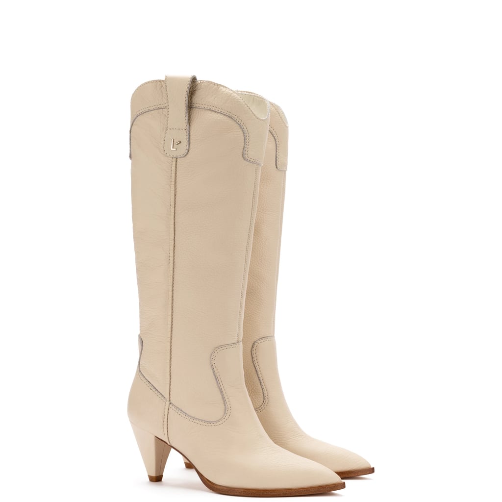 Larroude Louise Boot in Ivory Floater