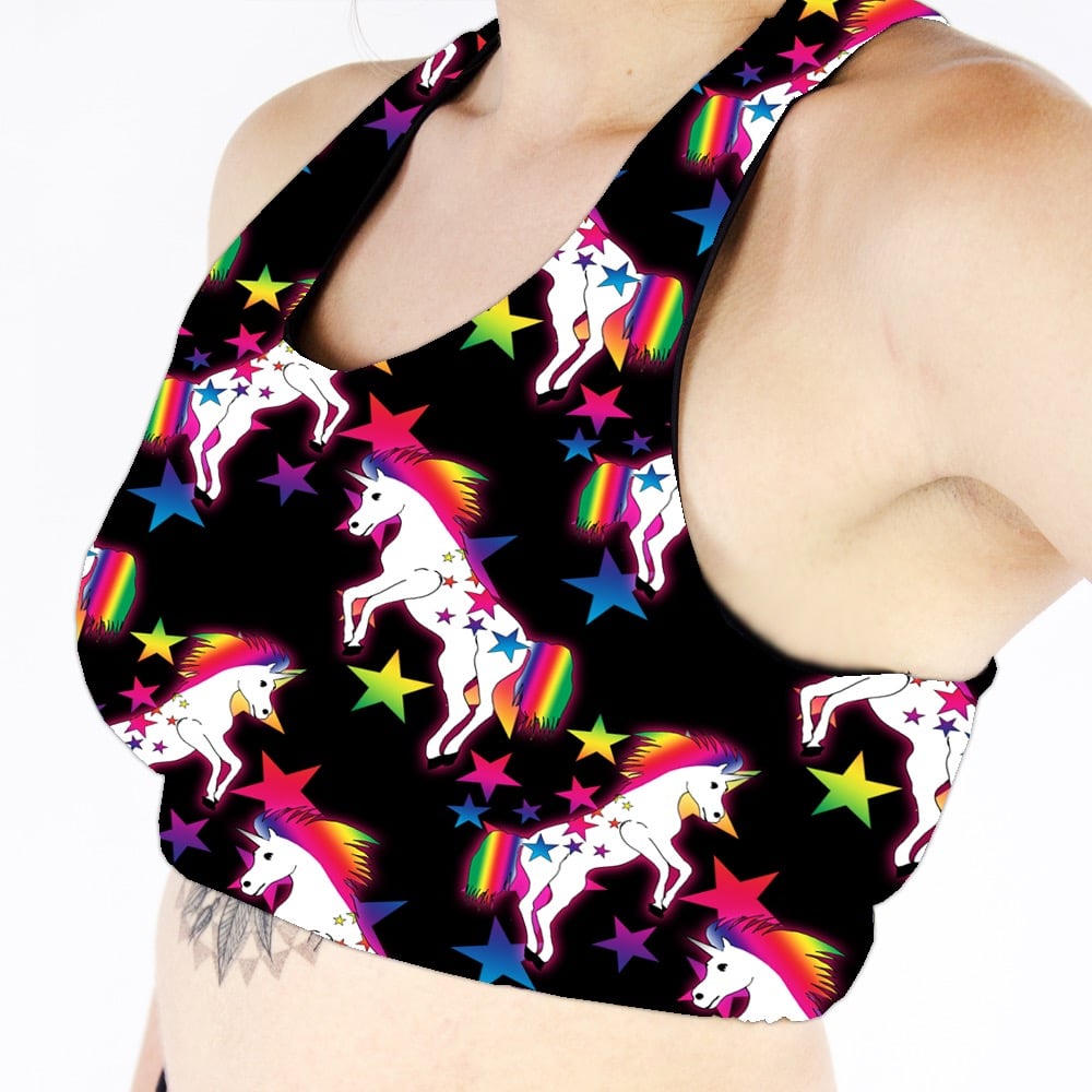 Team Unicorn Reversible Sports Crop Top