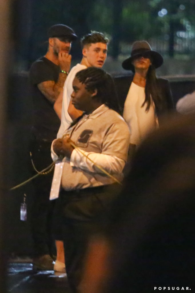 Victoria Beckham brought David and Brooklyn Beckham to the concert on Saturday.