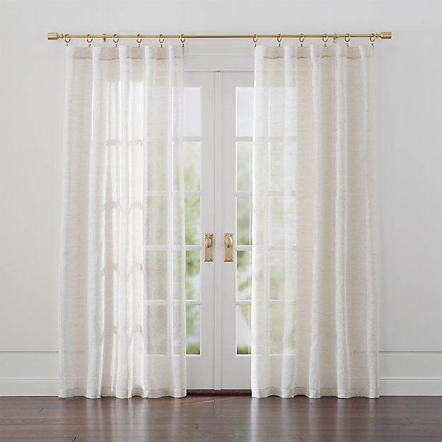 Linen Sheer Natural Curtain Panel