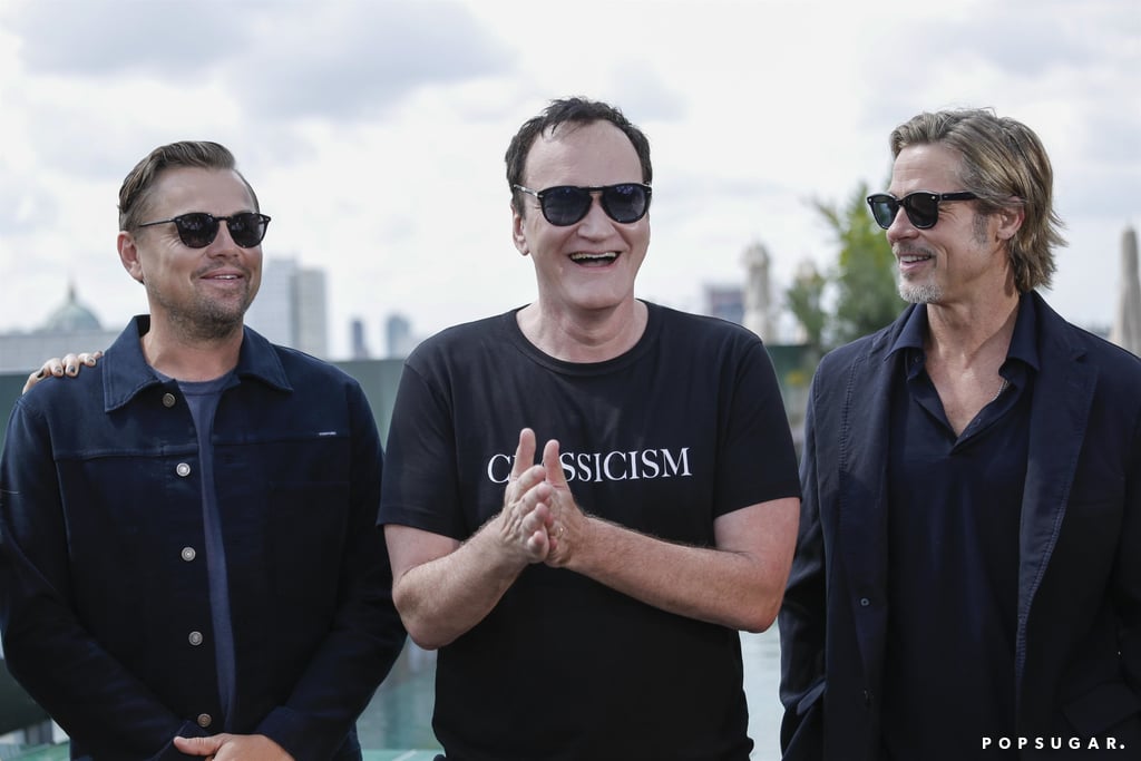 Leonardo DiCaprio, Quentin Tarantino, and Brad Pitt at the Once Upon a Time in Hollywood photocall in Berlin.