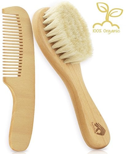 Natural Soft Newborn Baby Brush Set