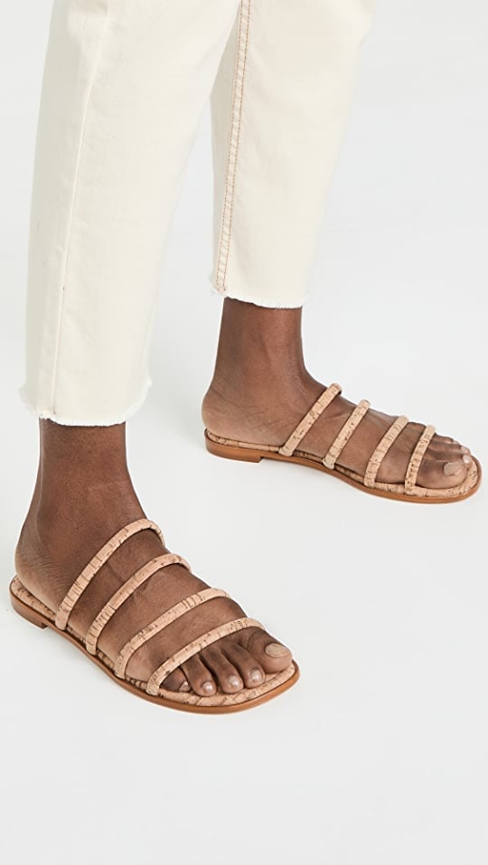Schutz Cari Flat Sandals ($108)
If you need a pair of versatile flat sandals, we like this cork design. They're really comfortable, and look just as good with a bikini as they do with a night out dress. Plus, if you don't feel like bringing a water sandal, you could get away with just these.