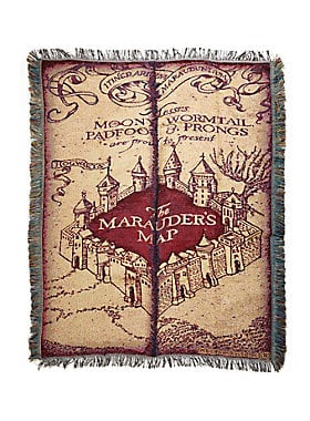 Marauder's Map Throw Blanket