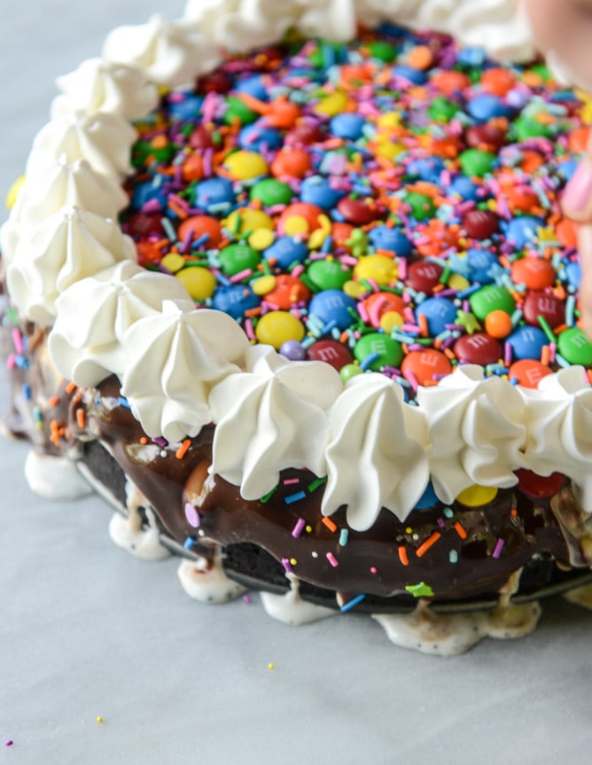 Confetti Ice Cream Fudge Pie